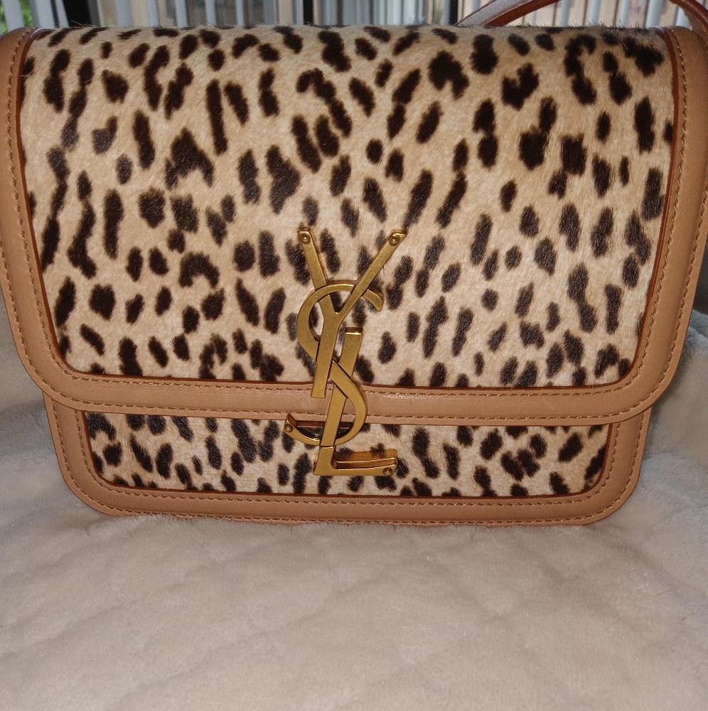 Saint Laurent Solferino Box Small Haircalf & Leather Satchel